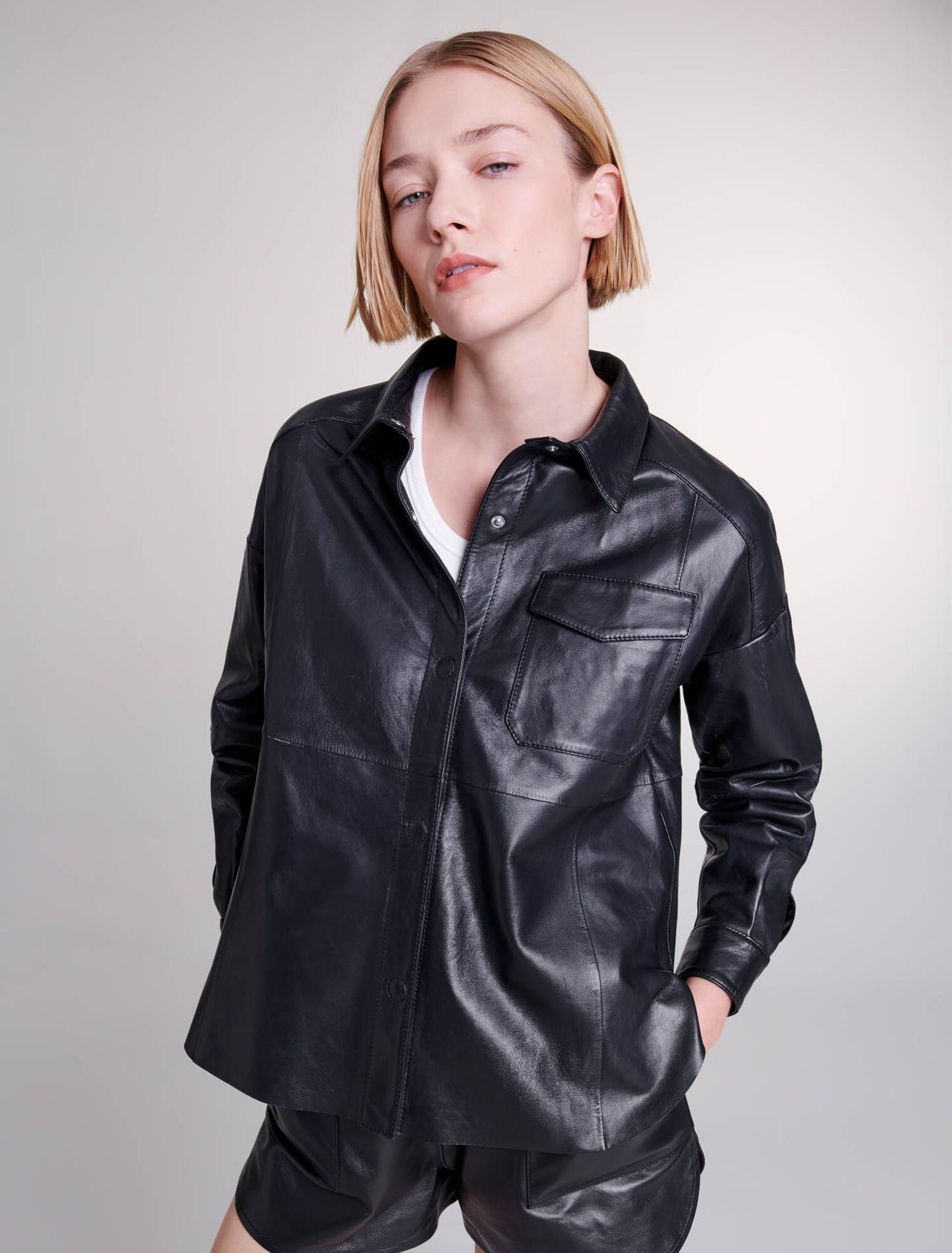 Camicia in pelle