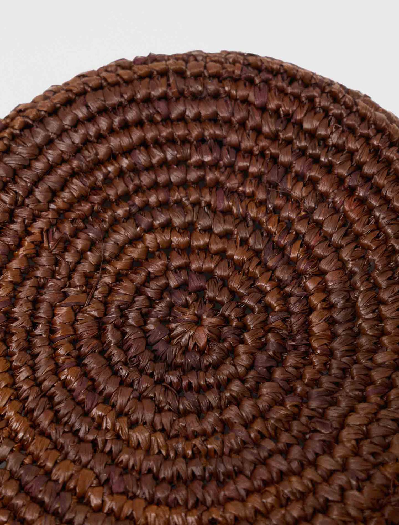 Bucket Hat in rafia all'uncinetto