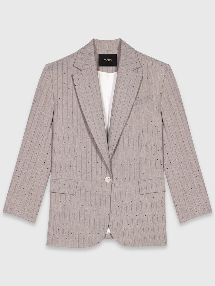 Giacca da tailleur con strass