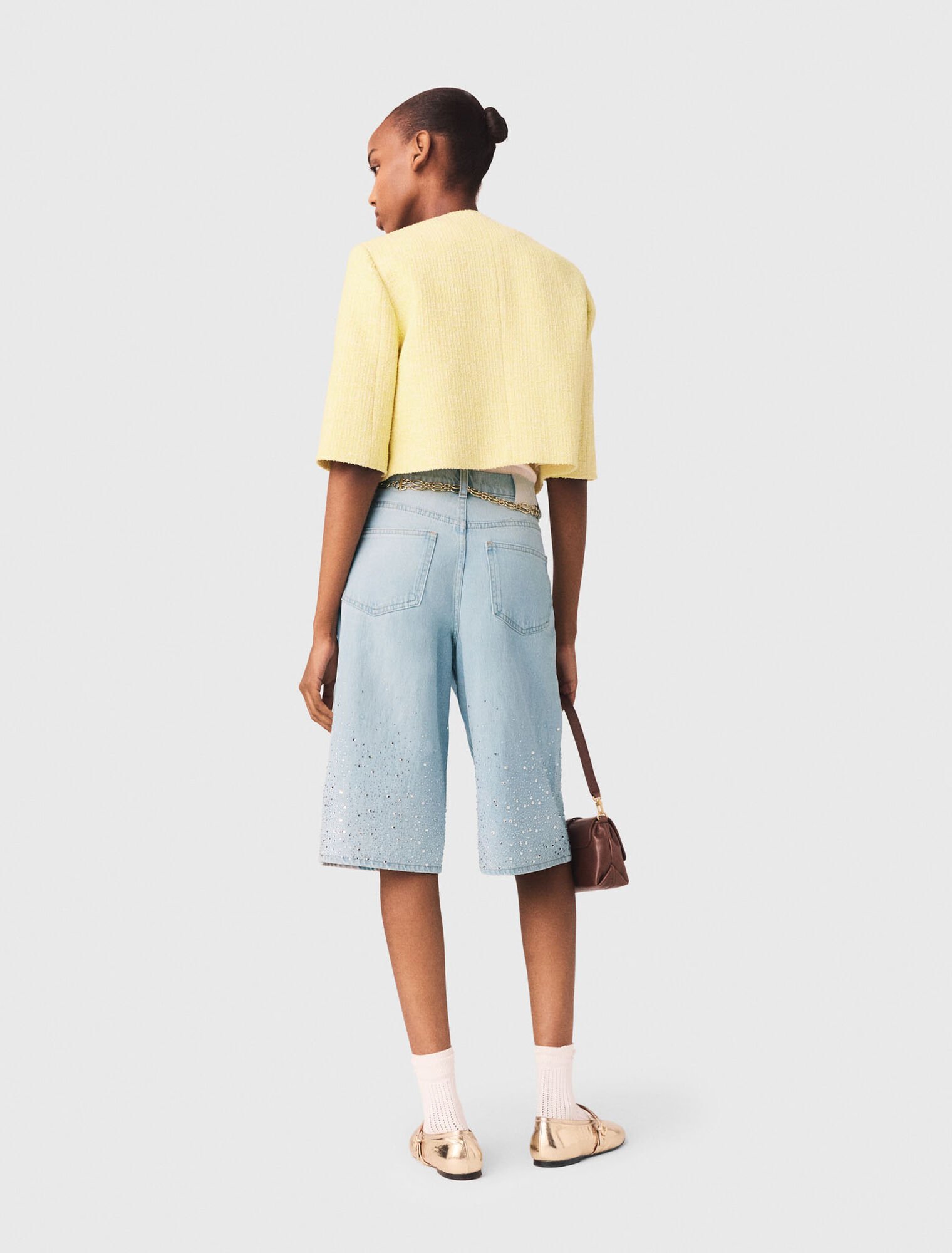 Giacca a maniche corte in tweed