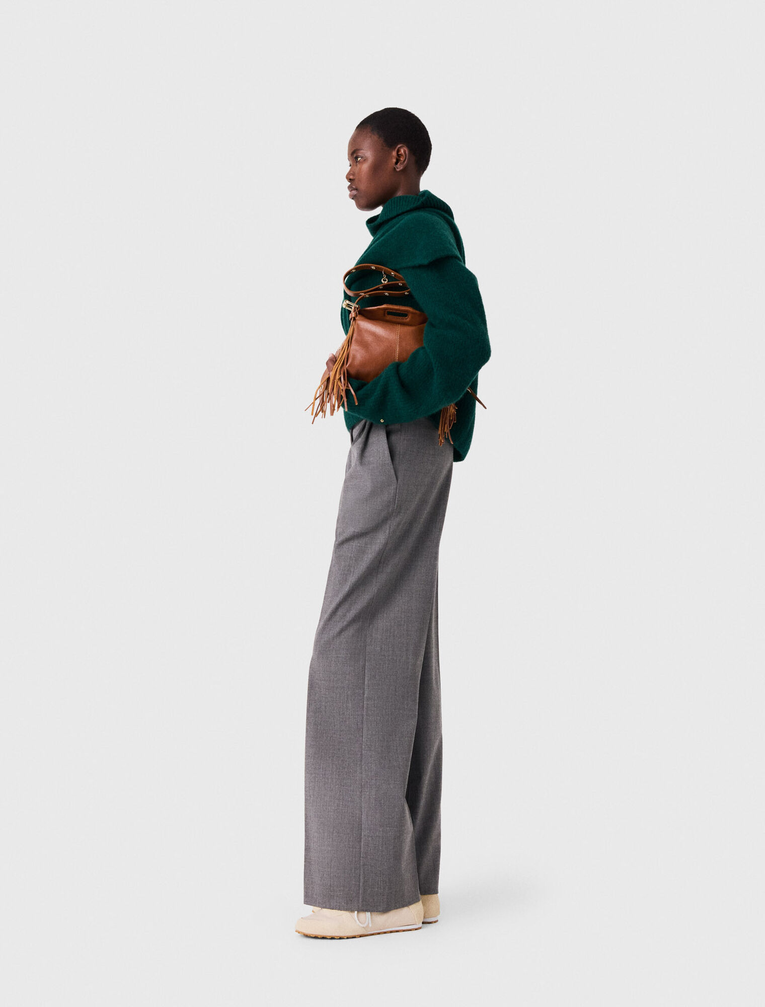 Pantaloni larghi coulisse in vita