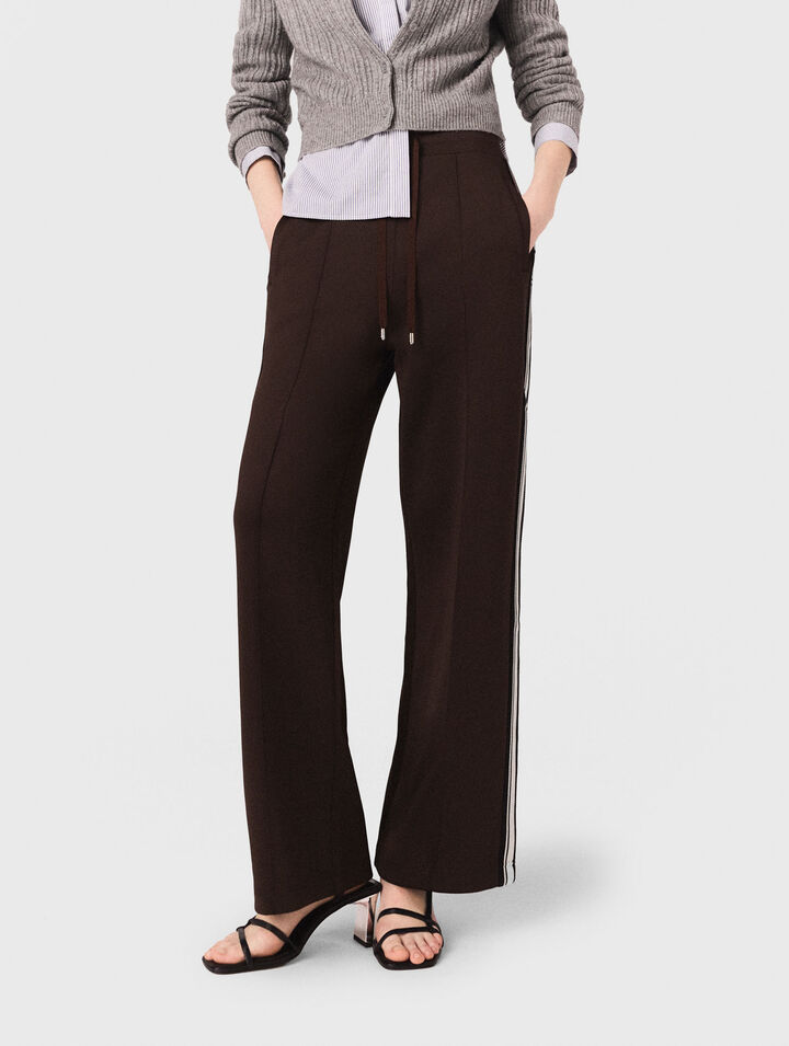 Pantaloni con bande dritte