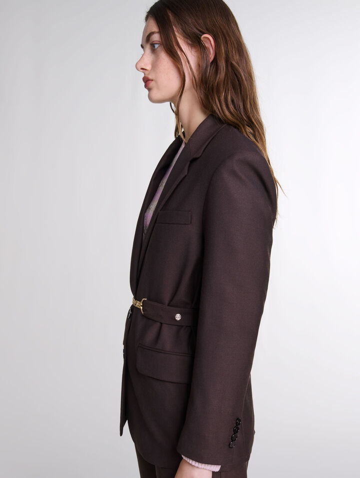 Giacca da tailleur con cintura