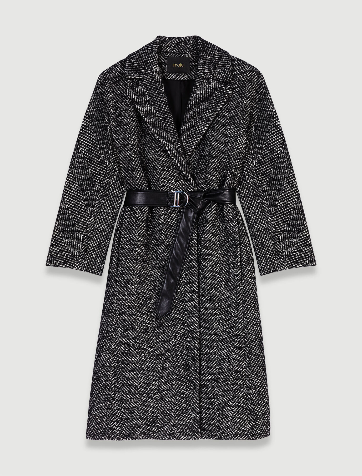 Cappotto lungo spigato