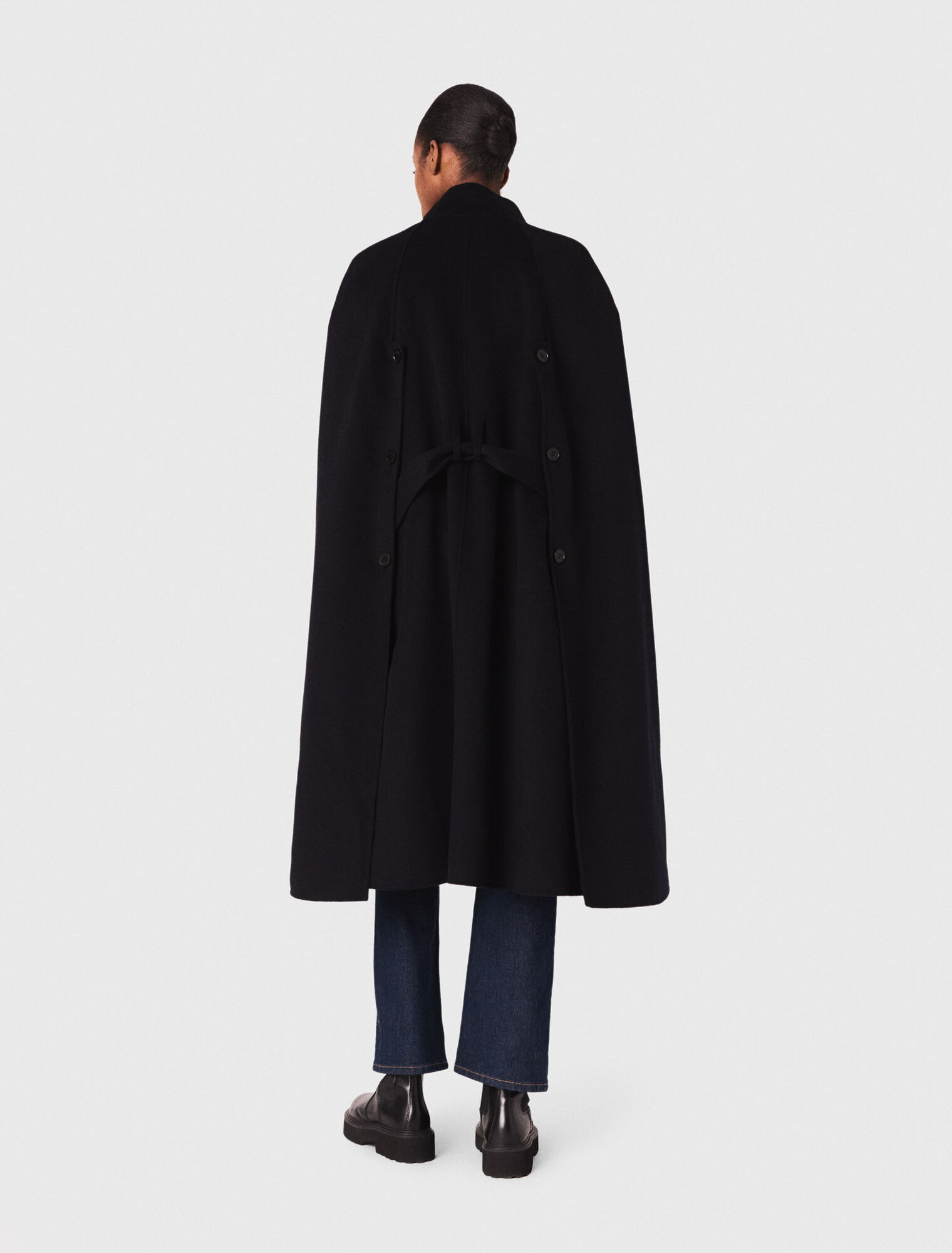 Cappotto lungo double face mantella
