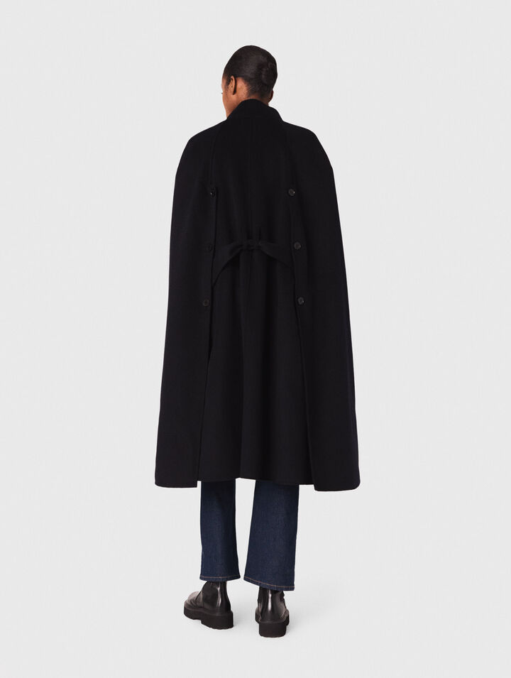 Cappotto lungo double face mantella
