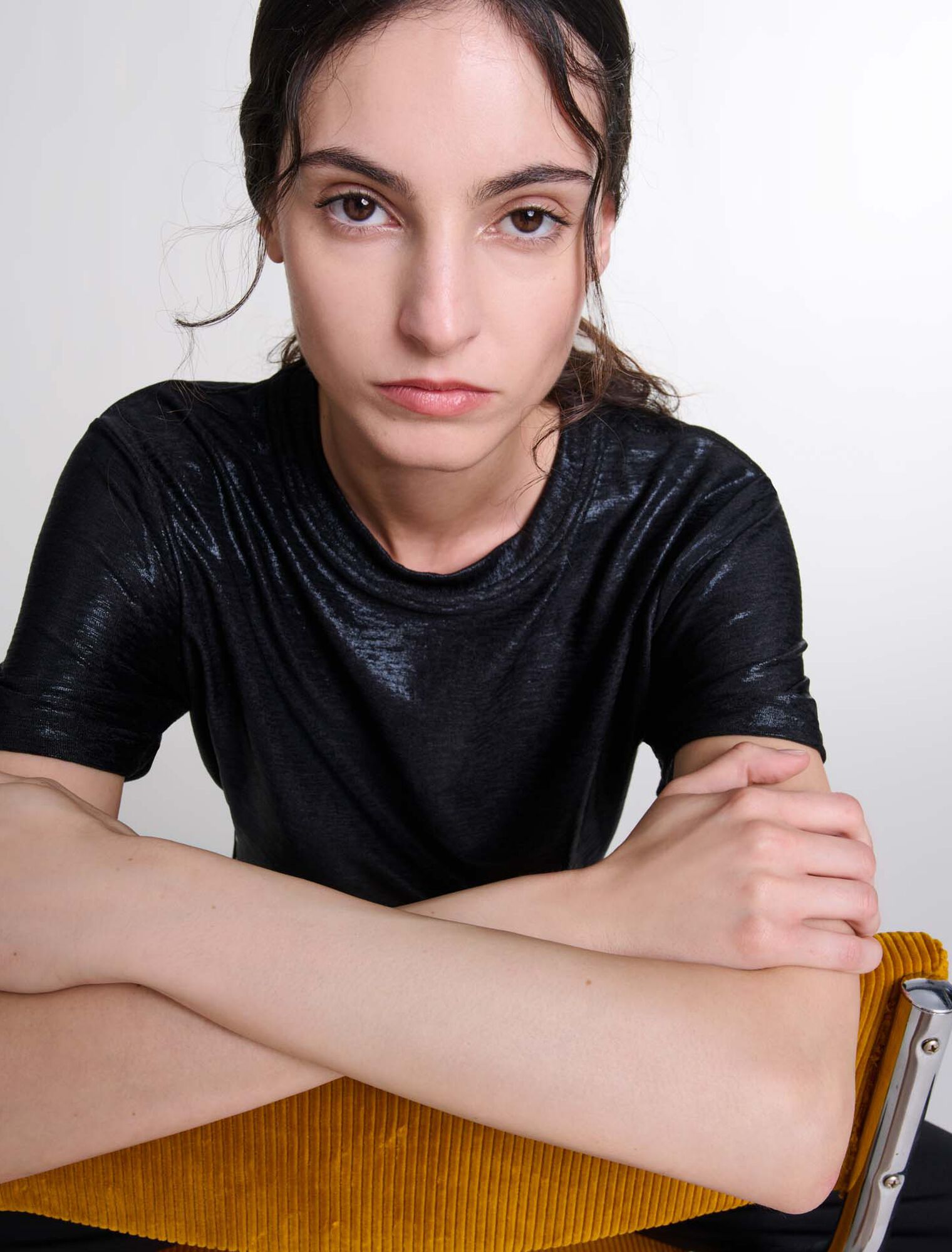 T-shirt in lamé