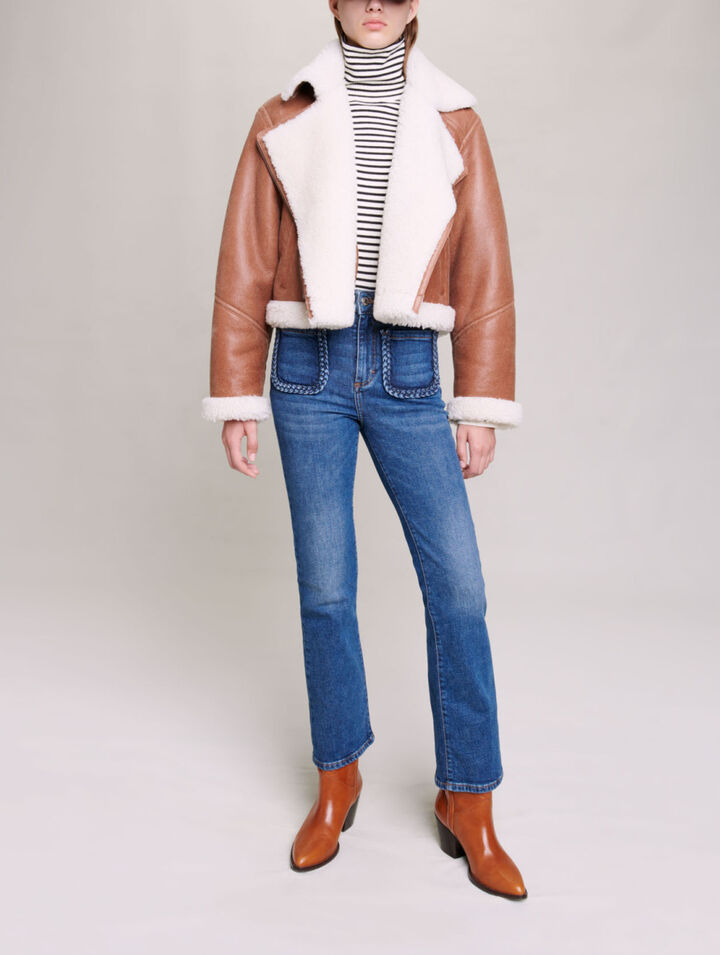 Jeans con dettagli intrecciati