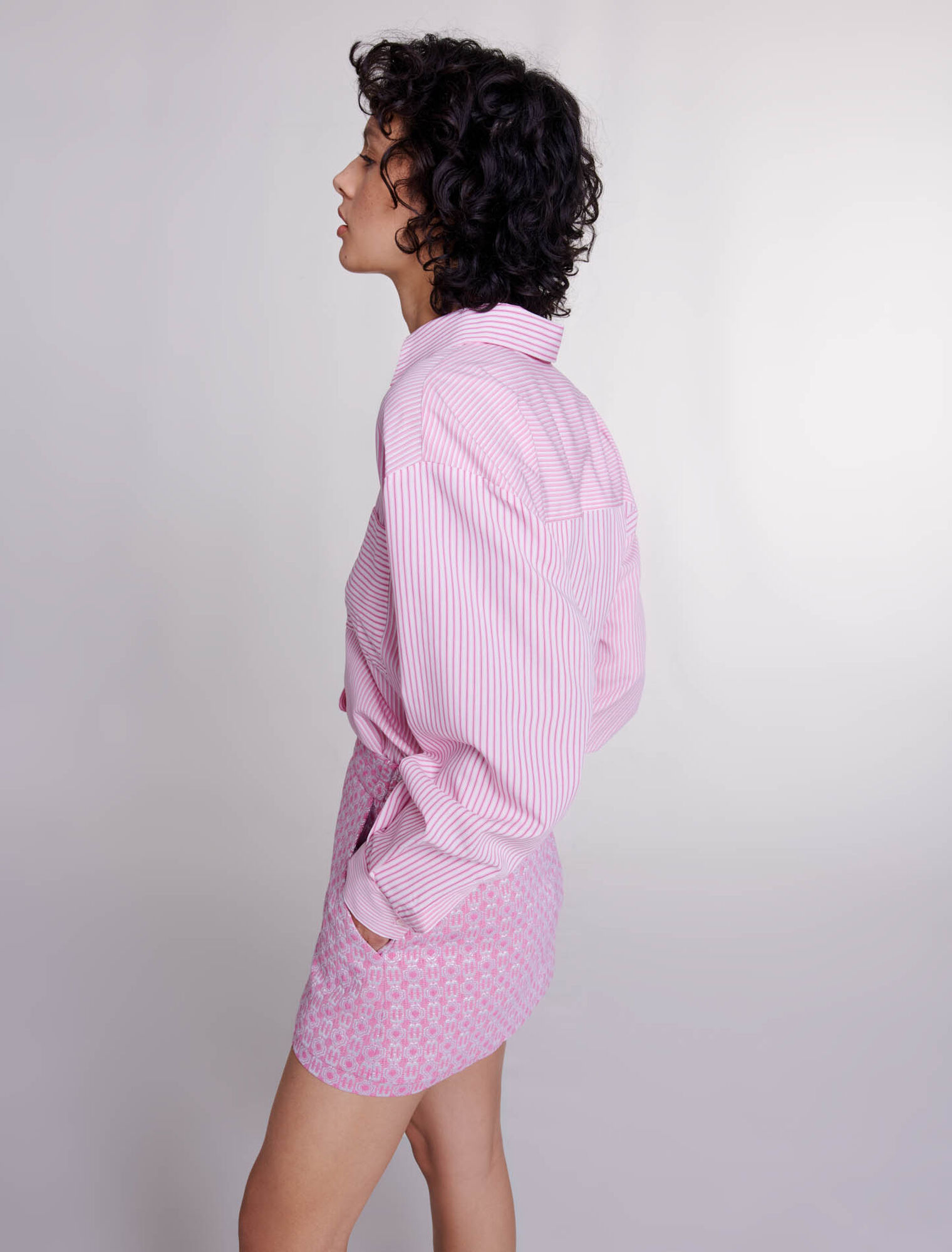 Shorts effetto gonna jacquard