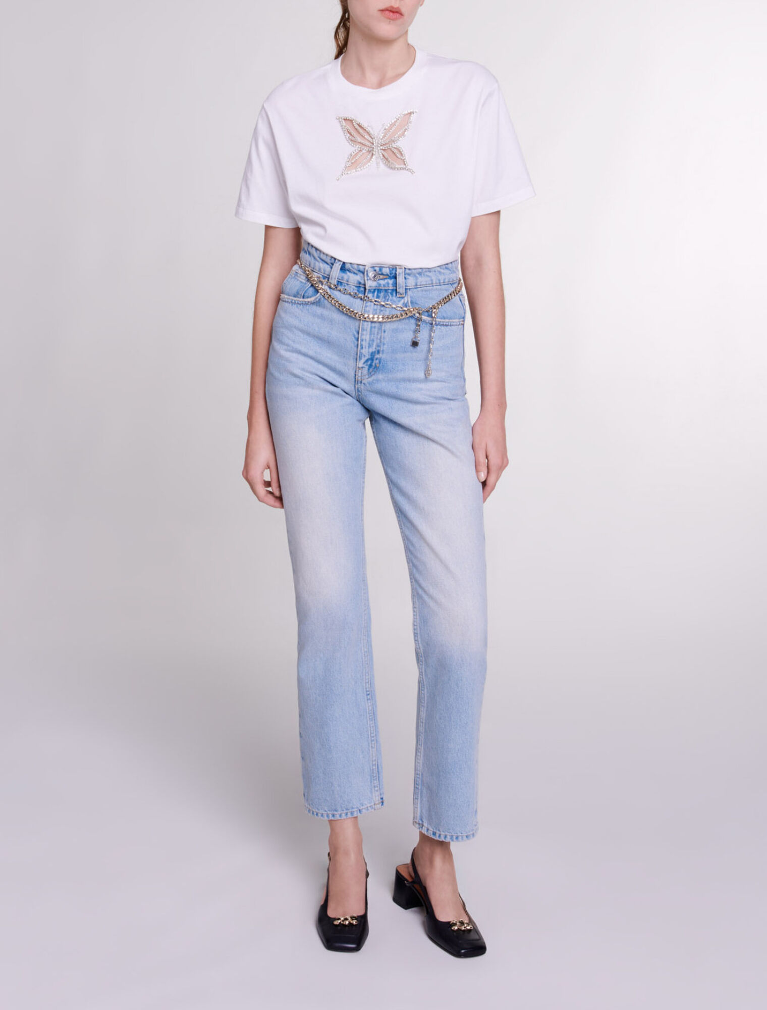 T-shirt con strass
