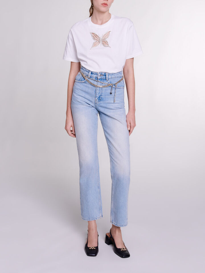T-shirt con strass