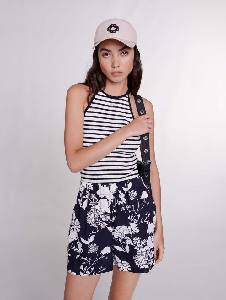 Shorts in cotone con stampa
