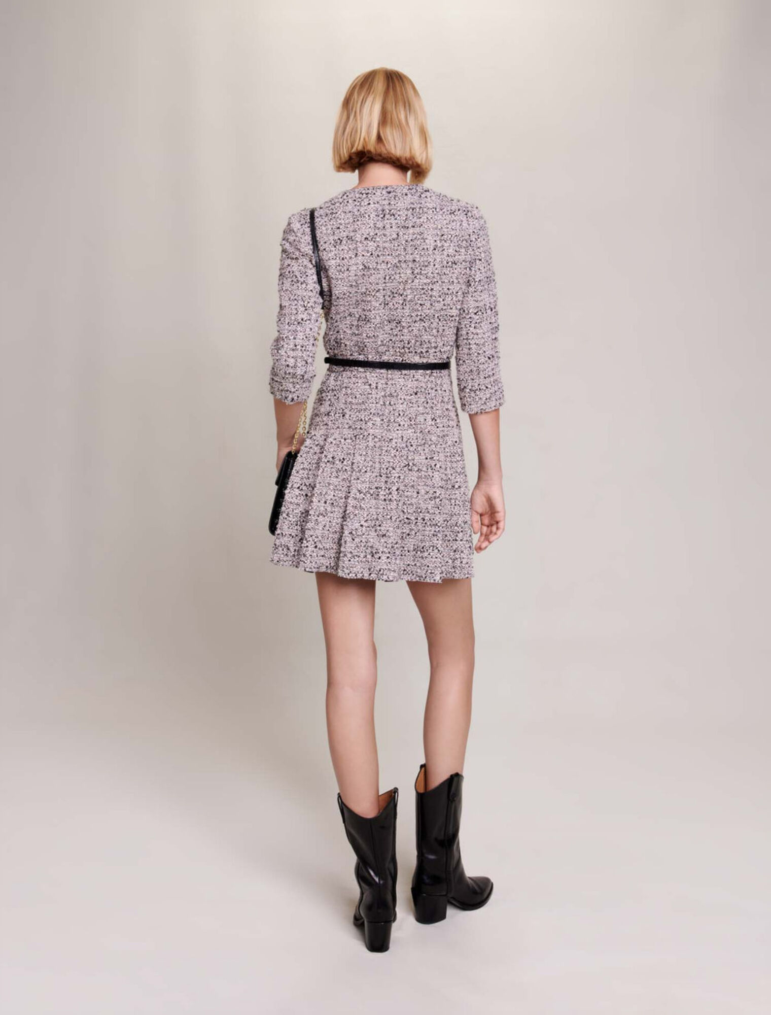 Abito corto in tweed