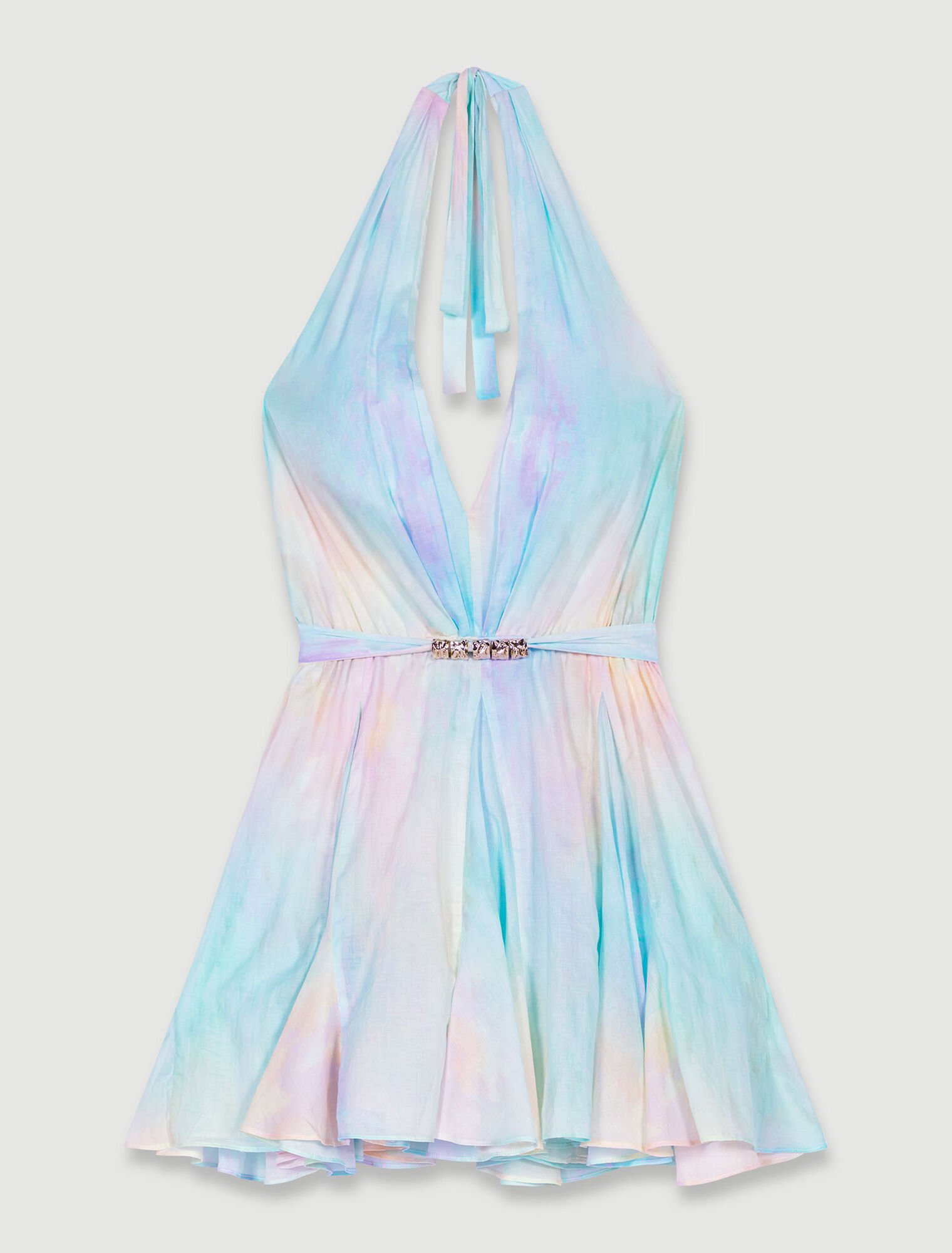 Abito tie and dye a schiena soperta