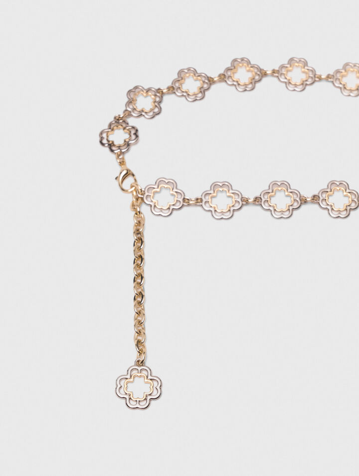 Cintura a catena Clover bicolore
