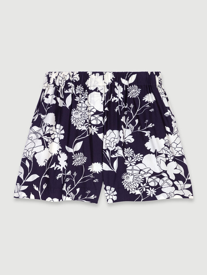 Shorts in cotone con stampa