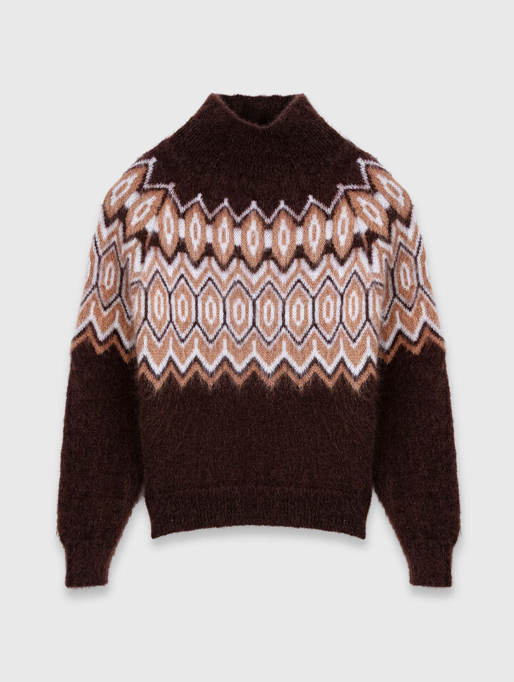 Maglione Fairisle a collo alto