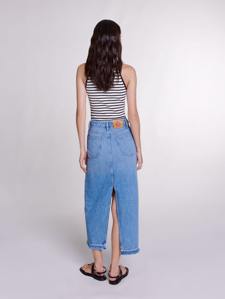Gonna lunga in denim