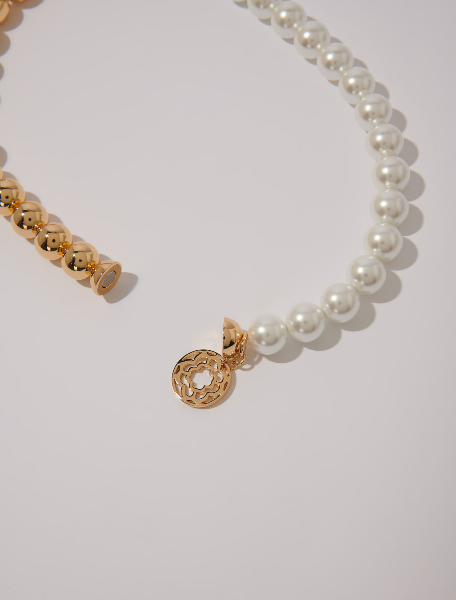 Collana girocollo con mix di perle