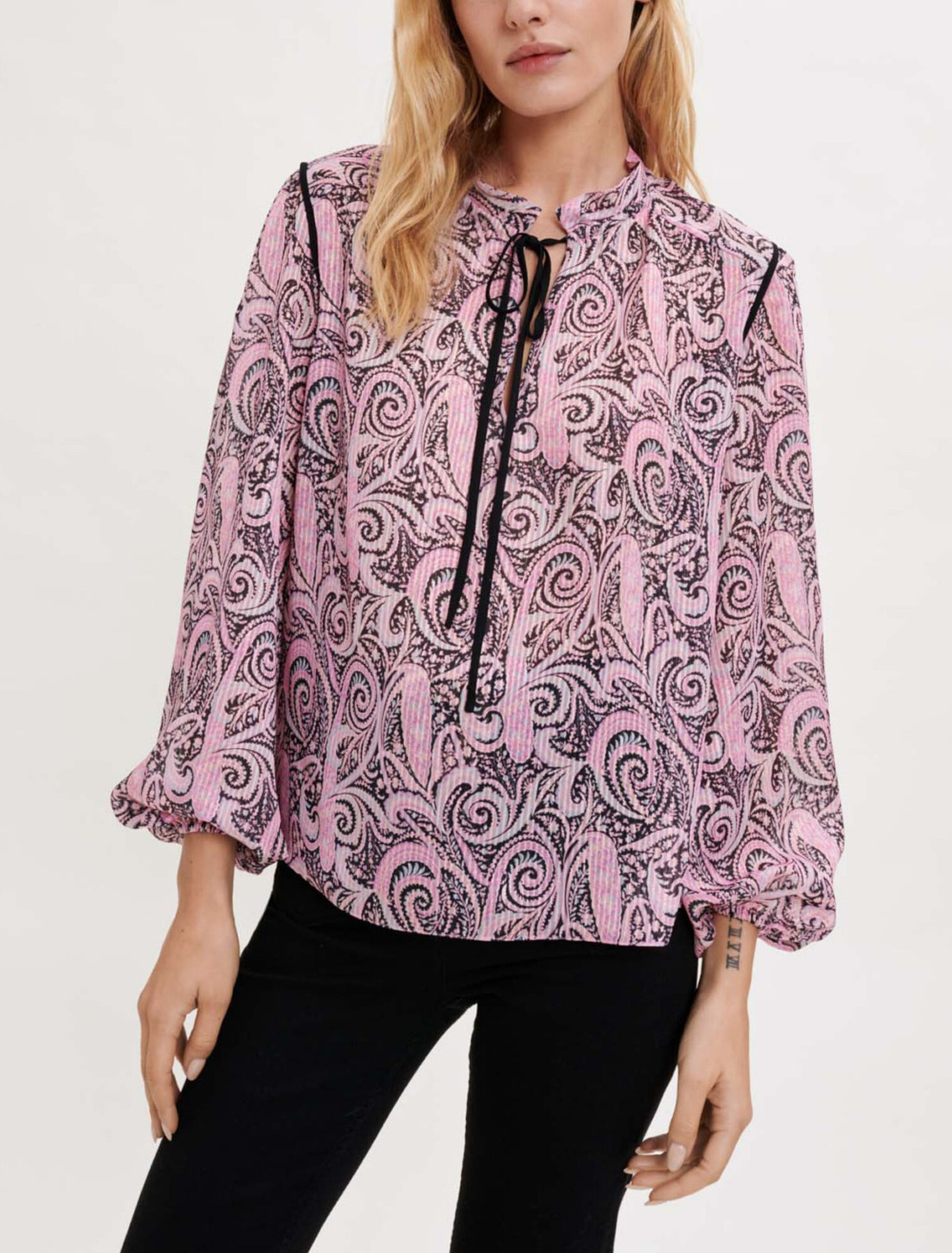 Top fluido con stampa Paisley 