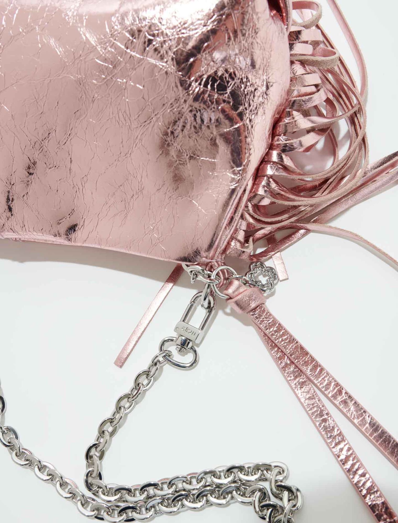 Pochette Miss M pouch pelle metallo