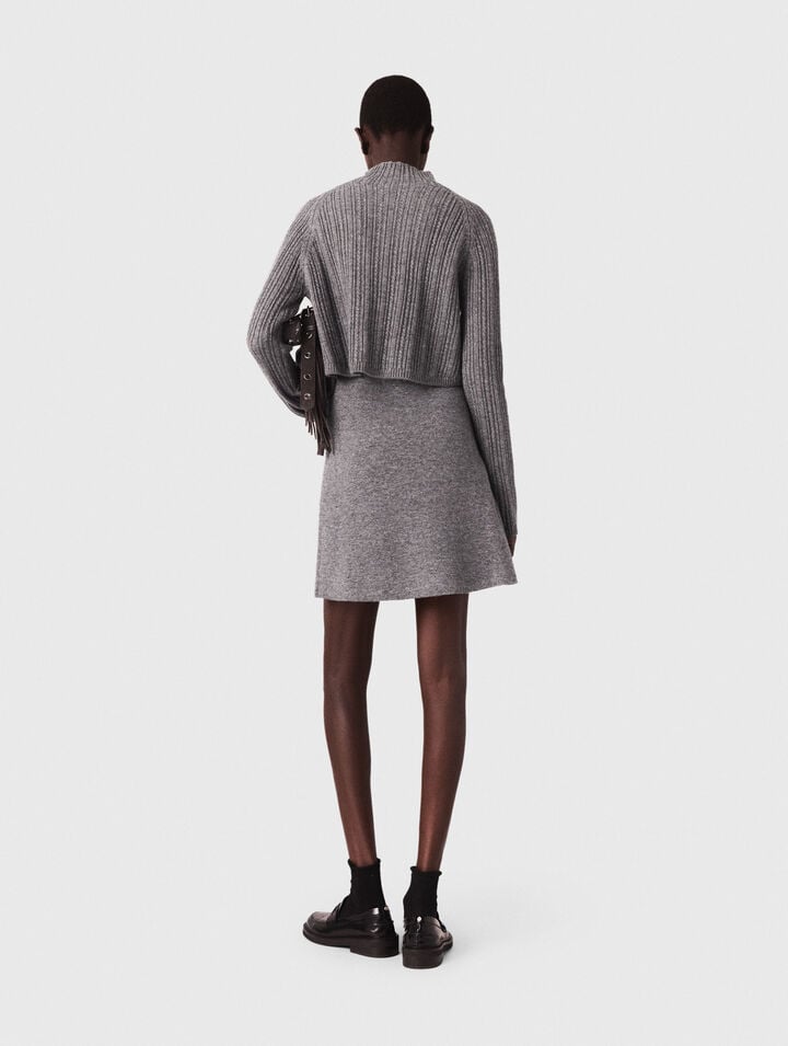 Abito in maglia con pull removibile