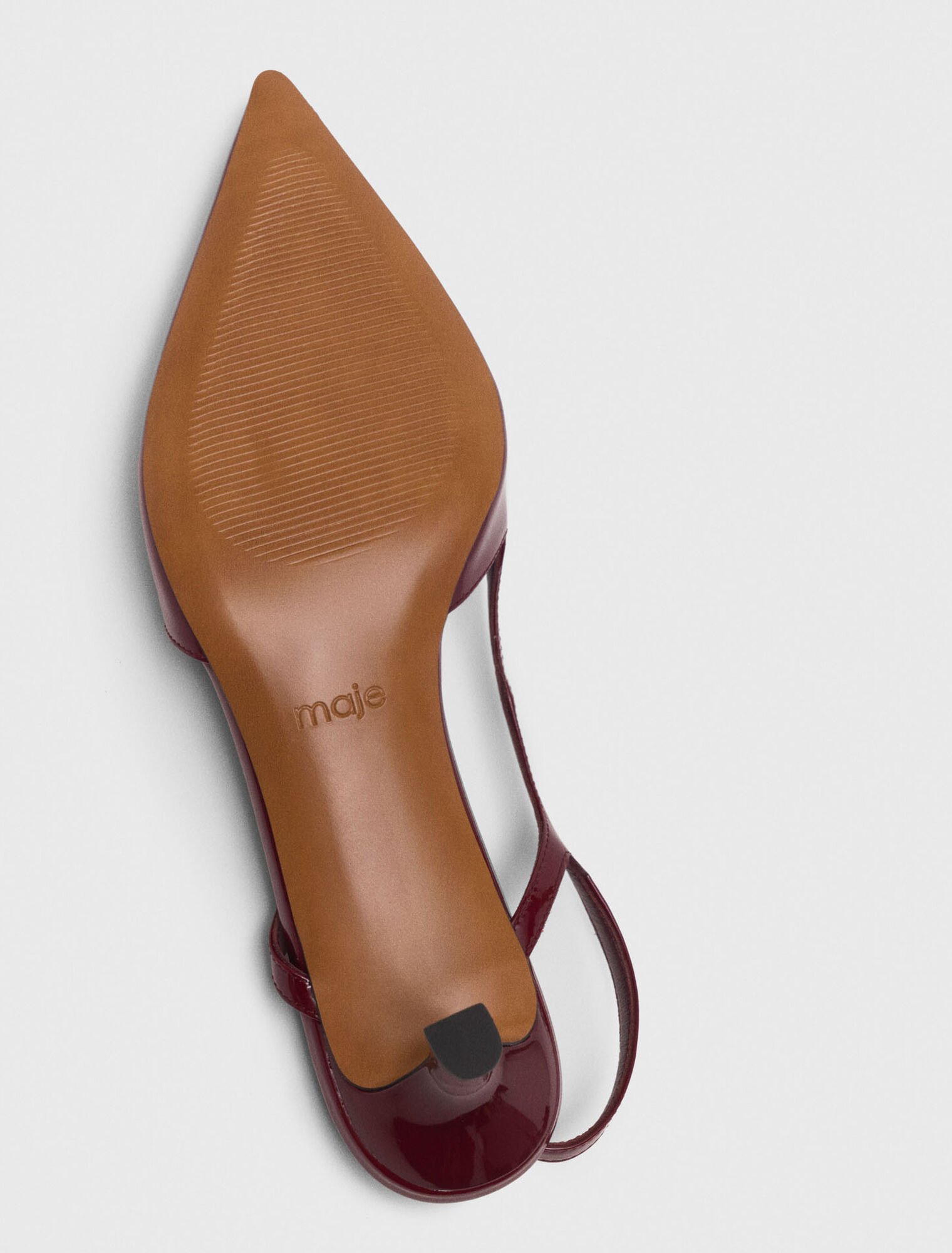 D&eacute;collet&eacute; slingback pelle vernice