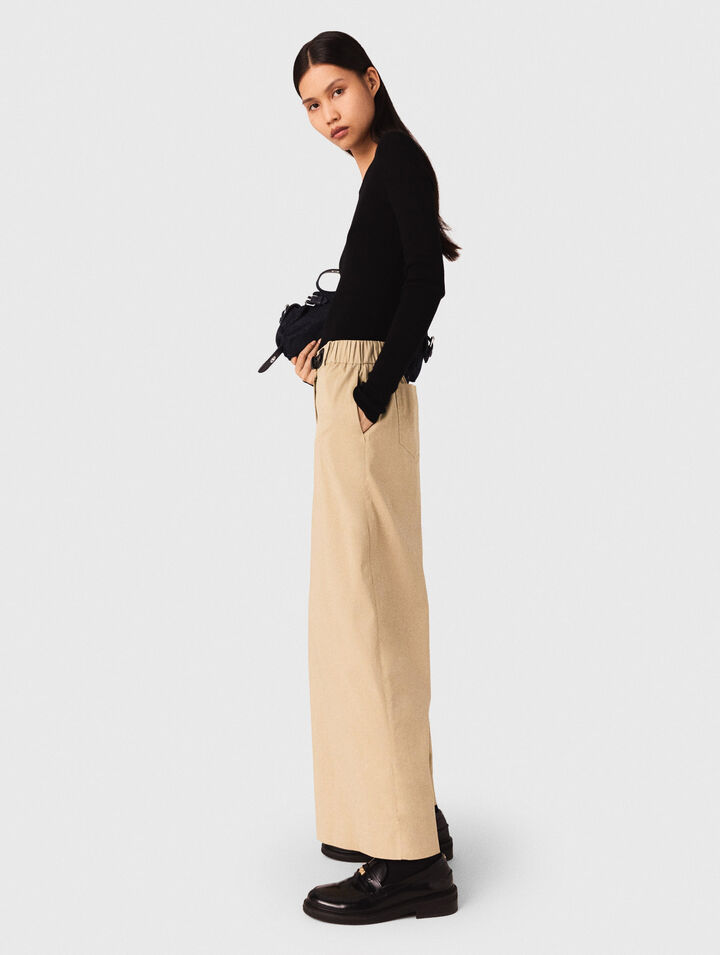 Pantaloni larghi in cotone
