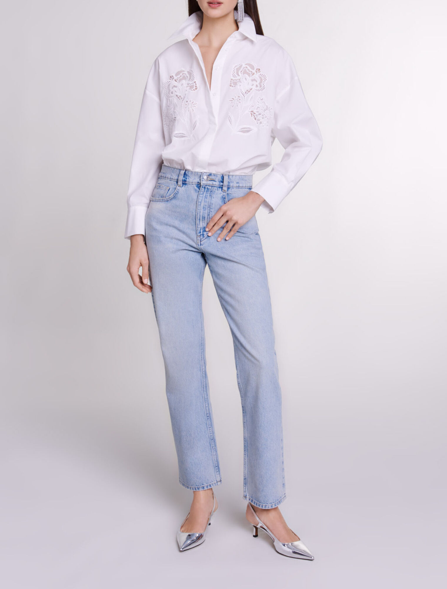 Camicia in popeline e crochet