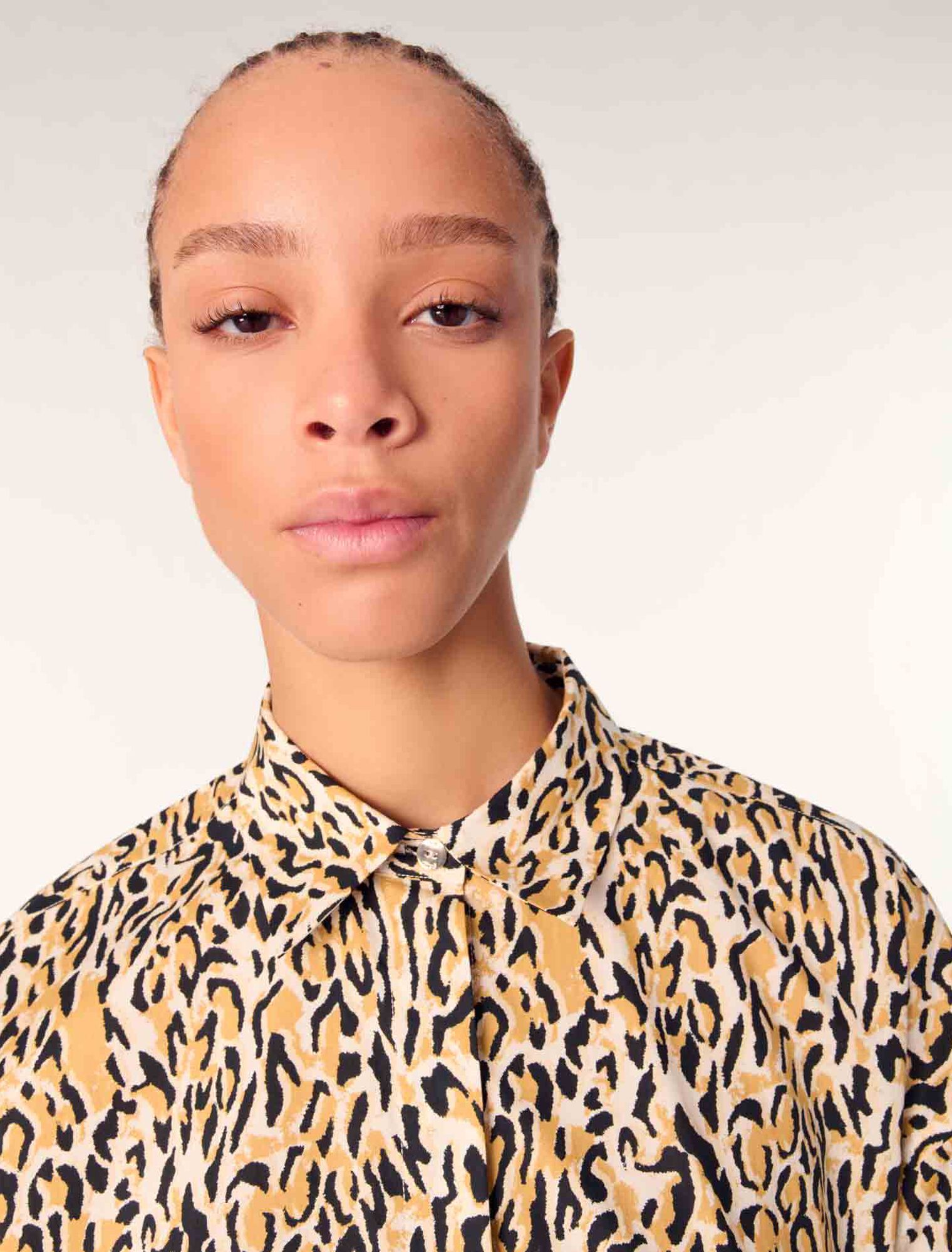 Camicia con stampa leopardata