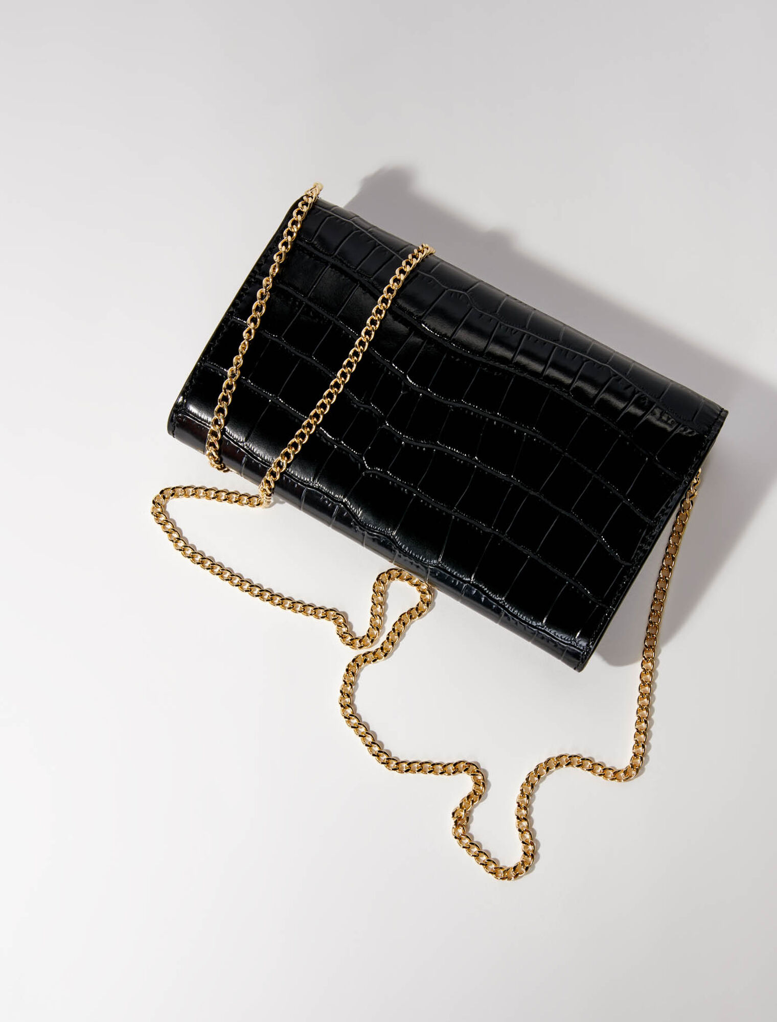 Borsa in pelle goffrata coccodrillo