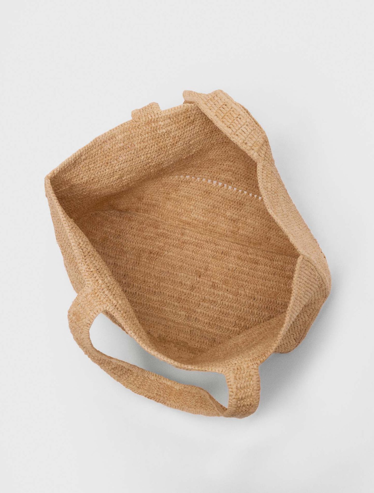 Shopping bag in rafia crochet
