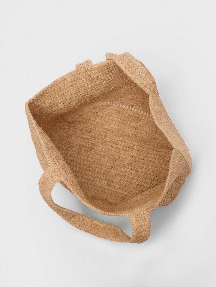 Shopping bag in rafia crochet