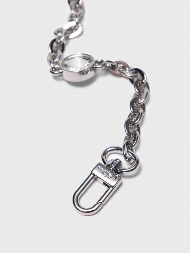 Tracolla a catena corta con strass