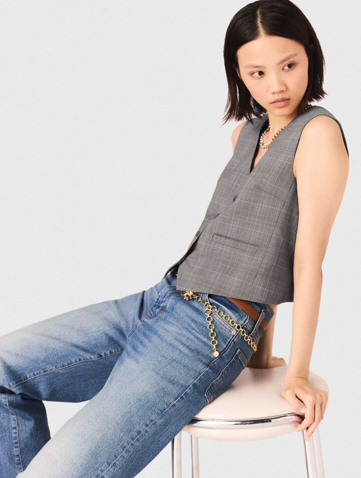 Panciotto da tailleur a quadri