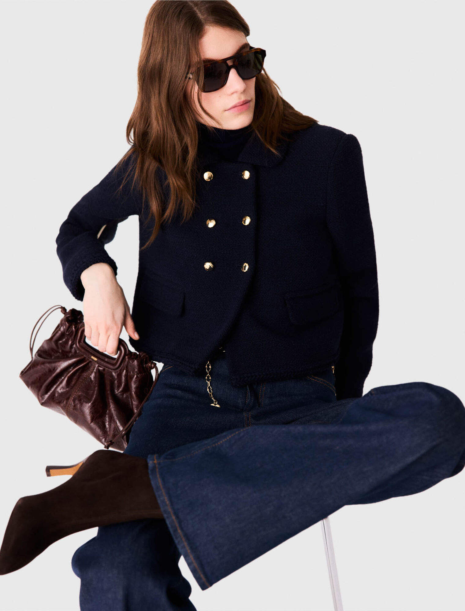 Giacca corta in tweed