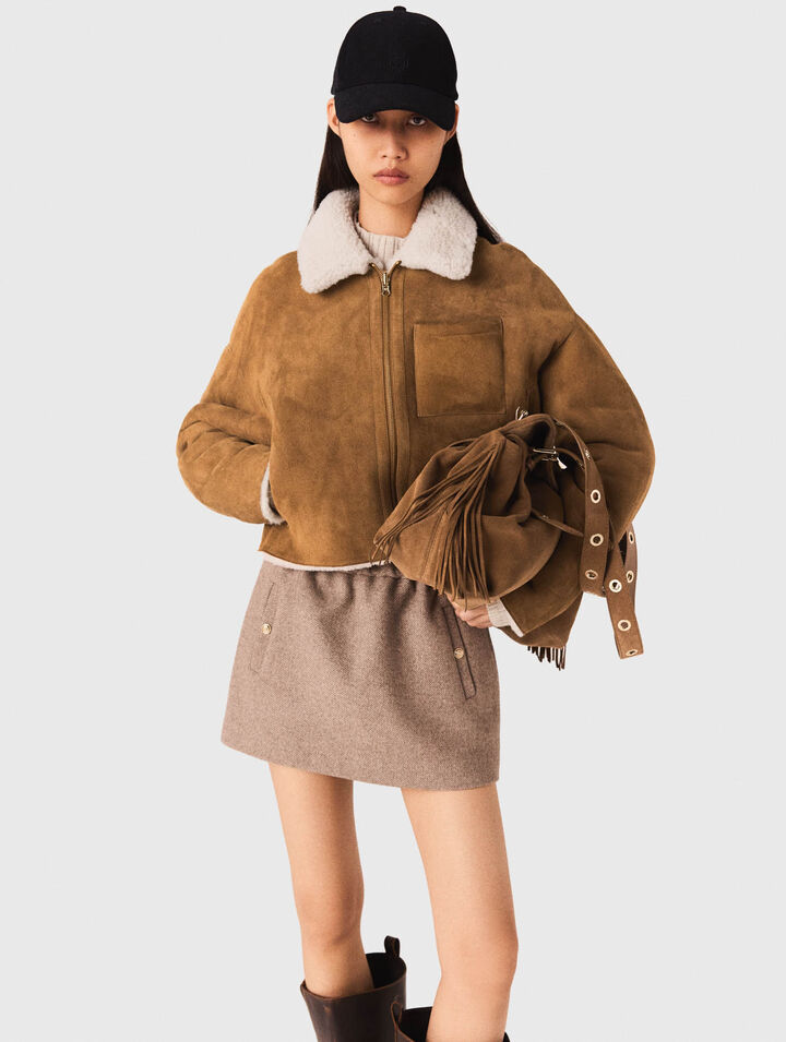 Cappotto shearling reversibile
