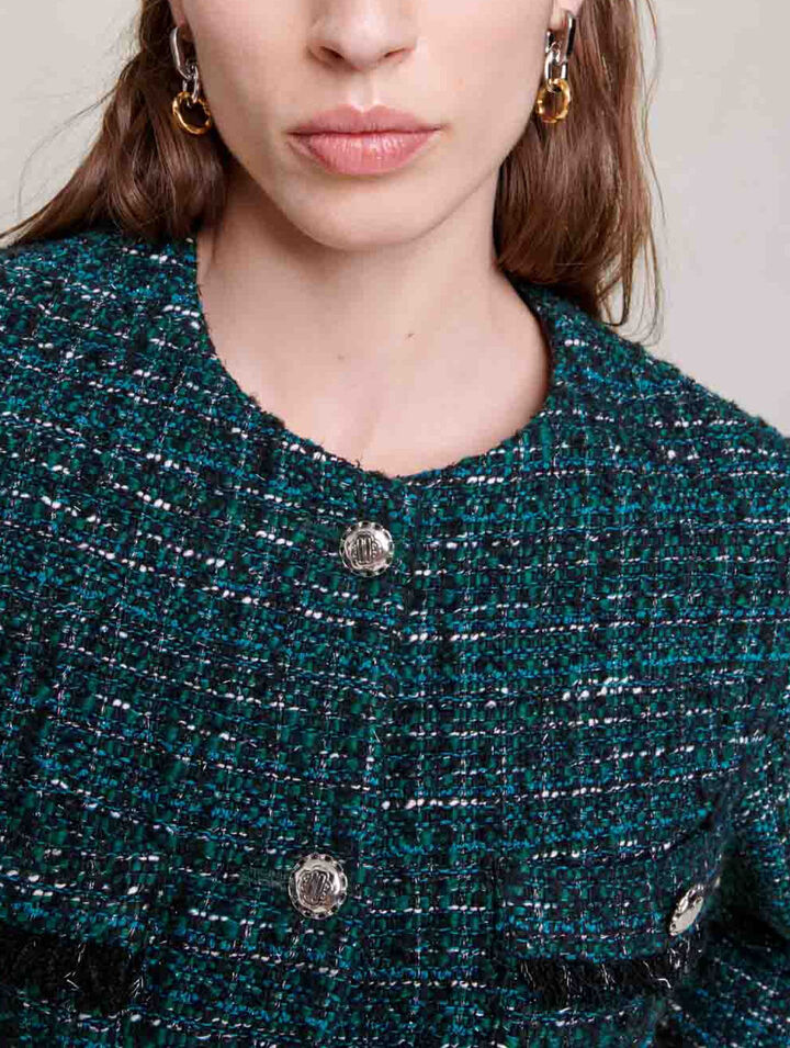 Giacca corta in tweed