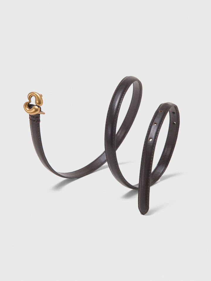 Cintura sottile in pelle