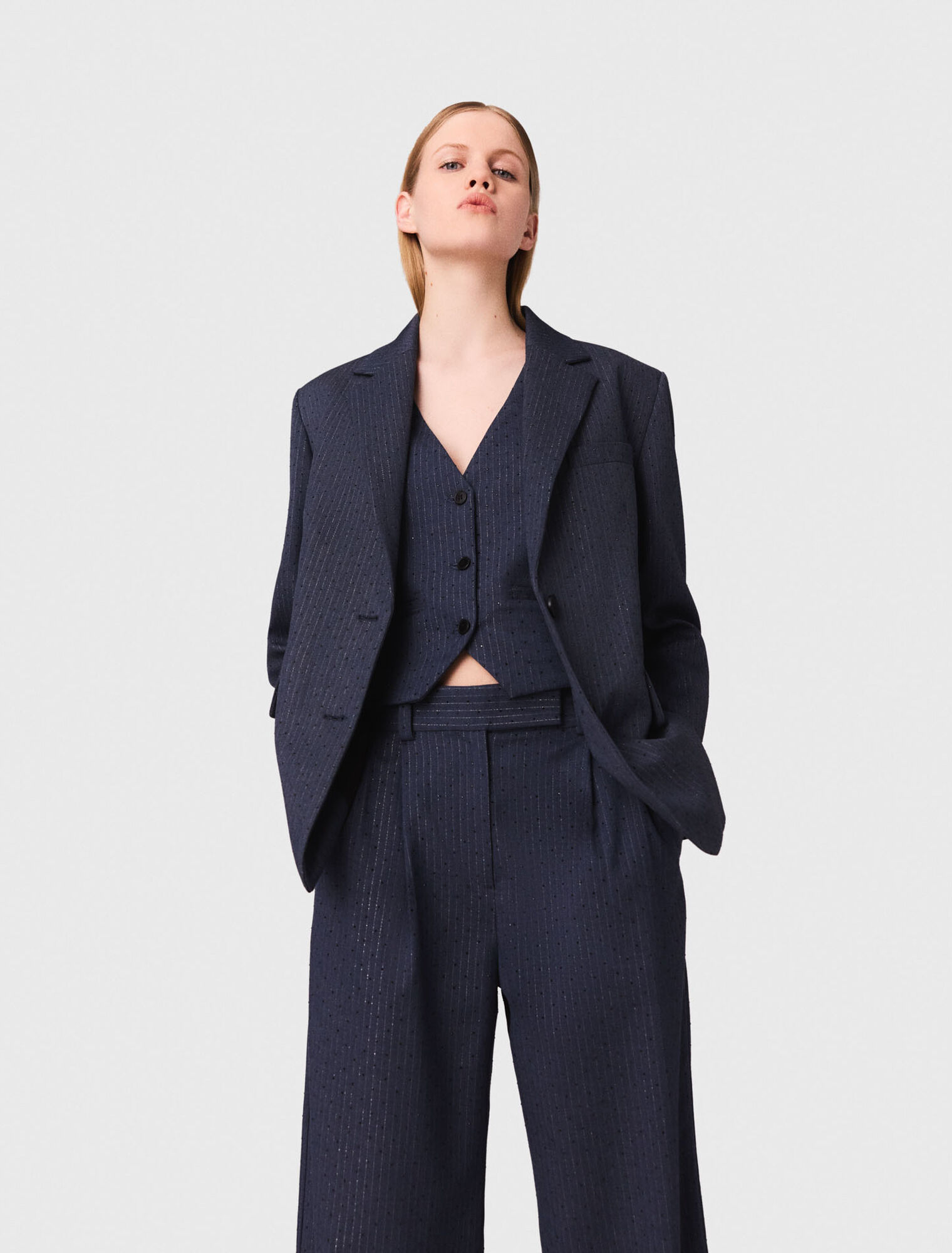 Giacca da tailleur con strass