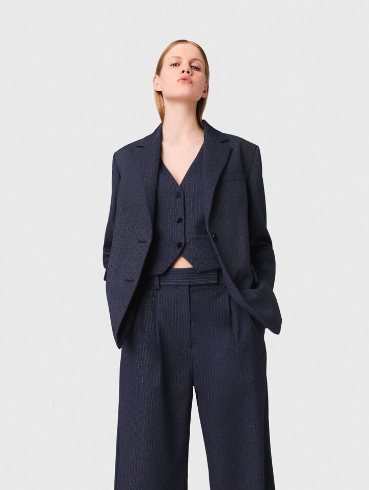Giacca da tailleur con strass