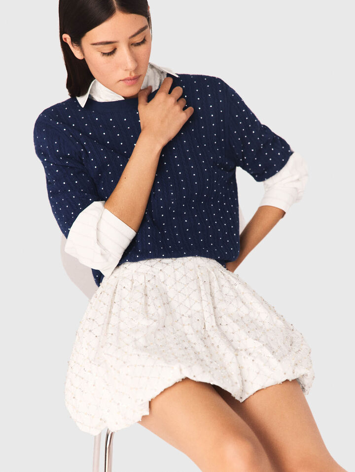 Gonna a palloncino con perle