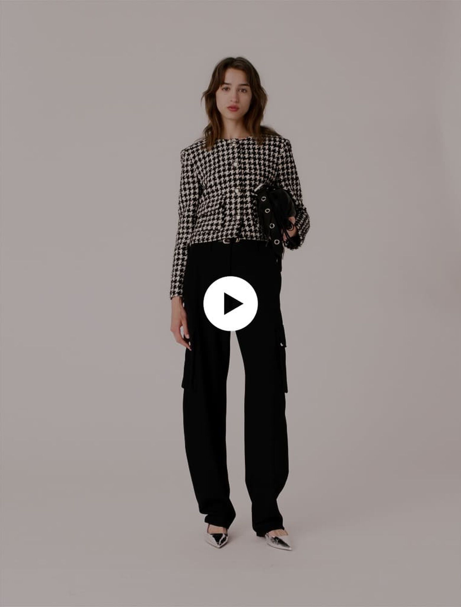 Giacca corta in tweed