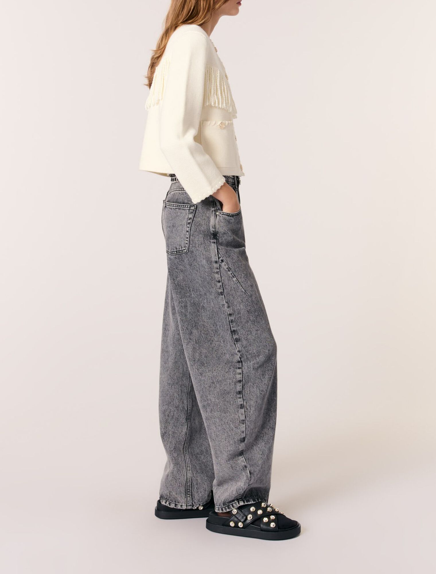 Cardigan con frange
