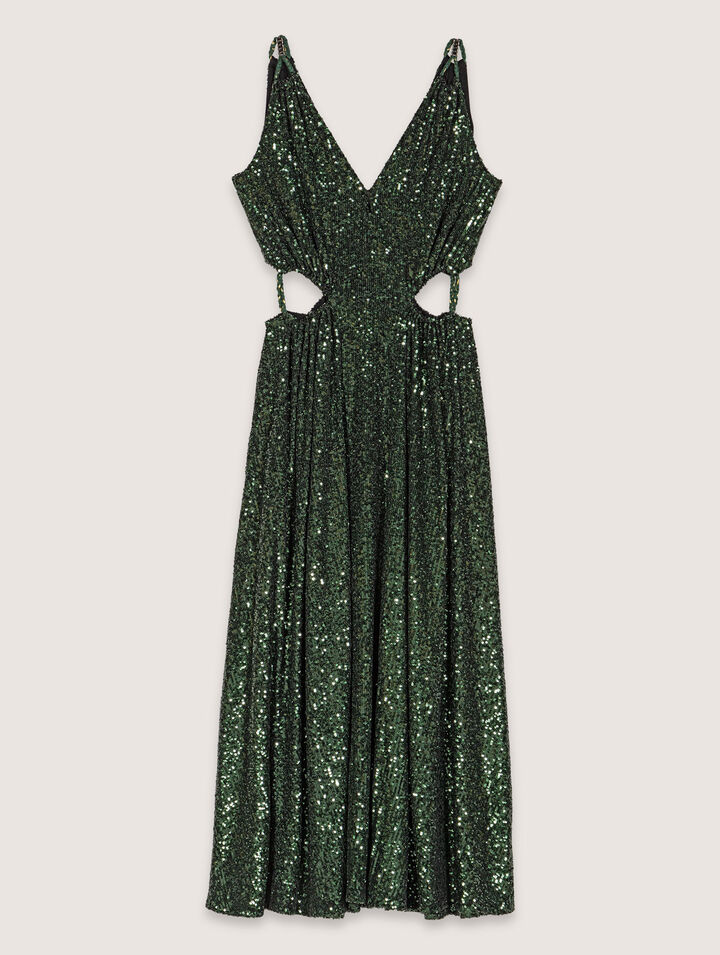 Abito lungo con paillettes