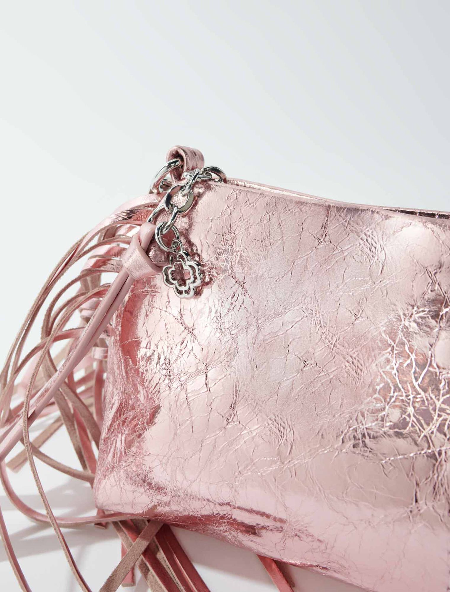 Pochette Miss M pouch pelle metallo