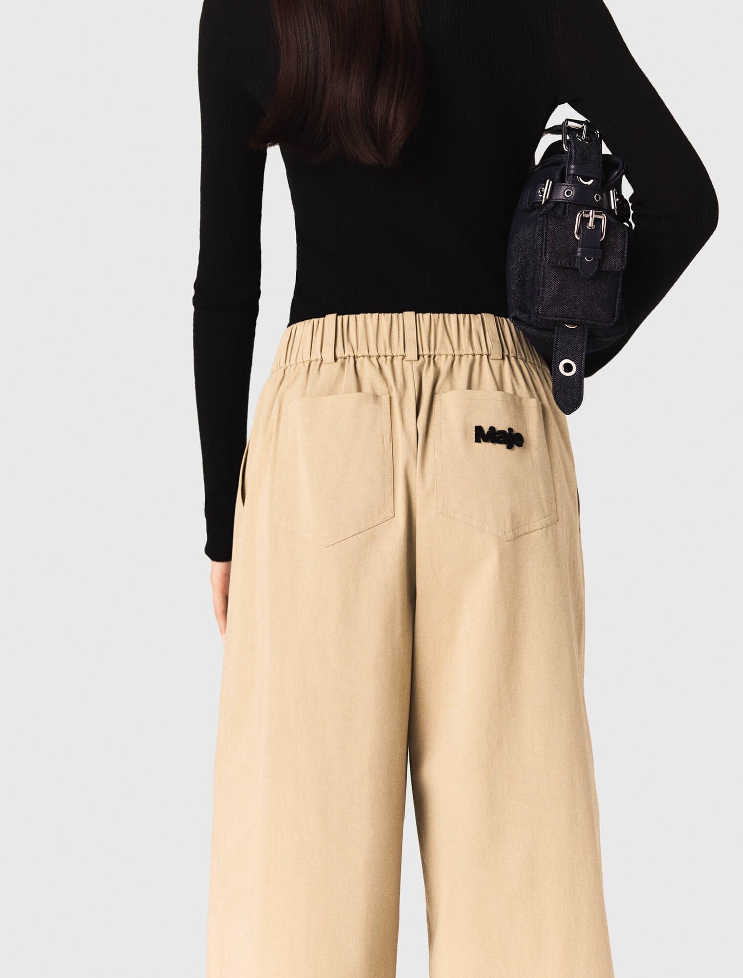 Pantaloni larghi in cotone