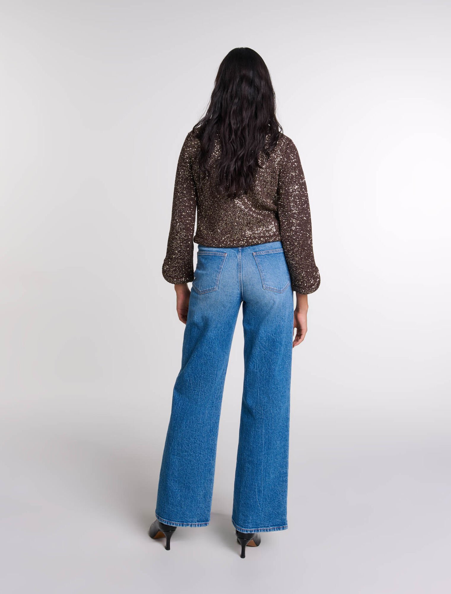 Cardigan con lustrini