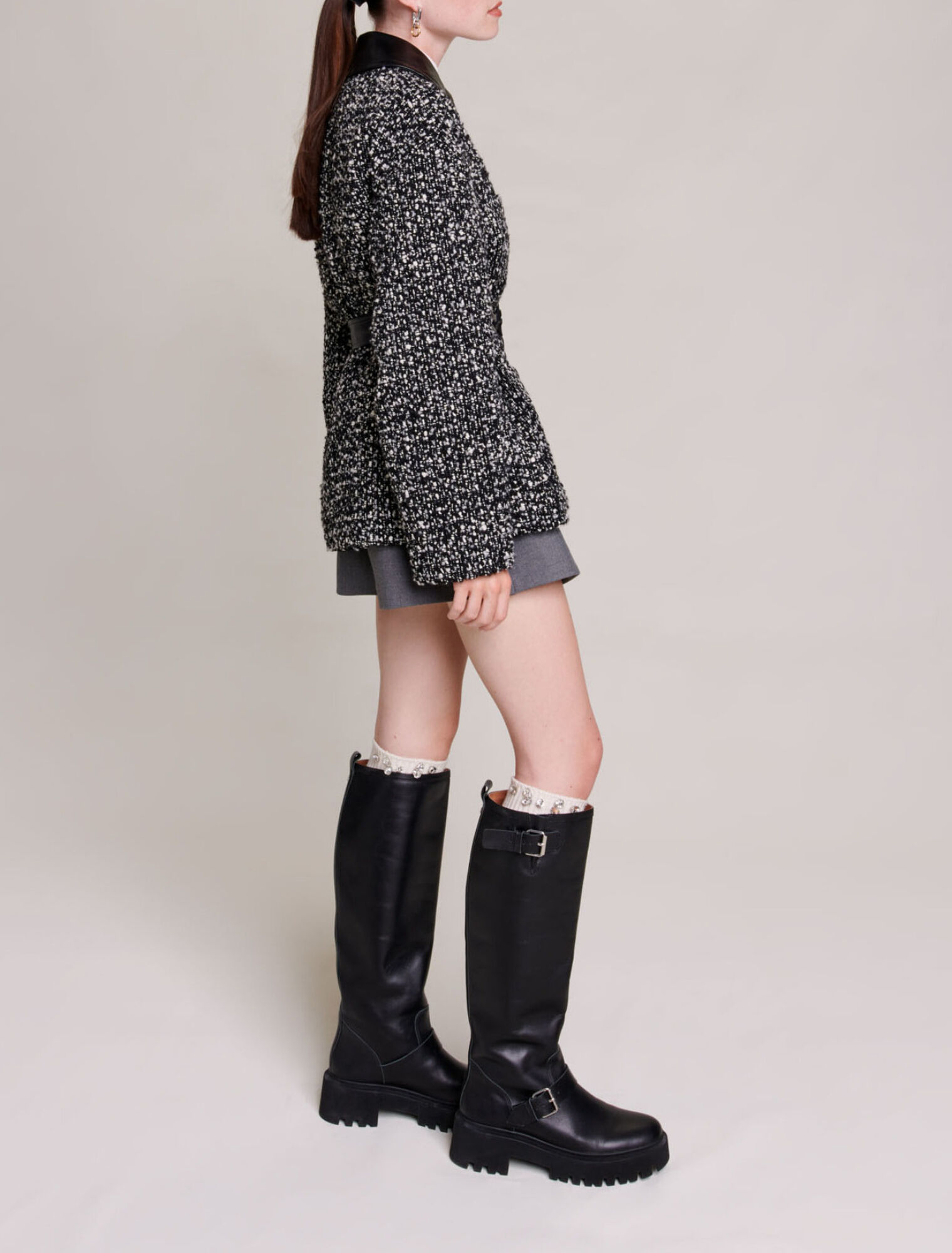Cappotto corto in tweed