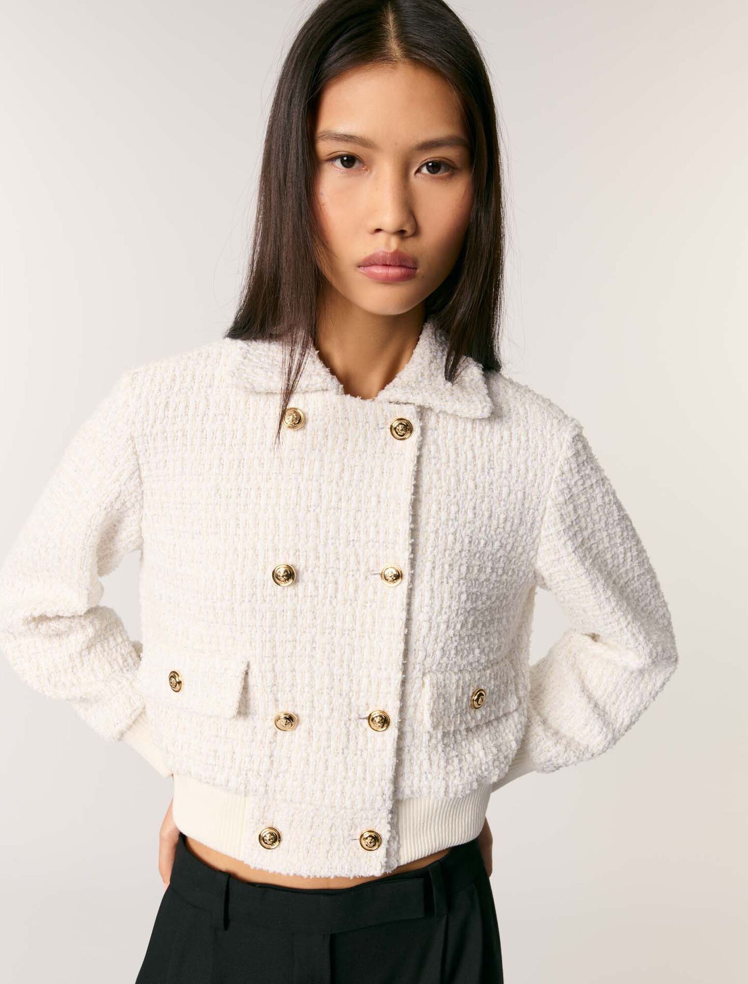 Giubbotto corto in tweed